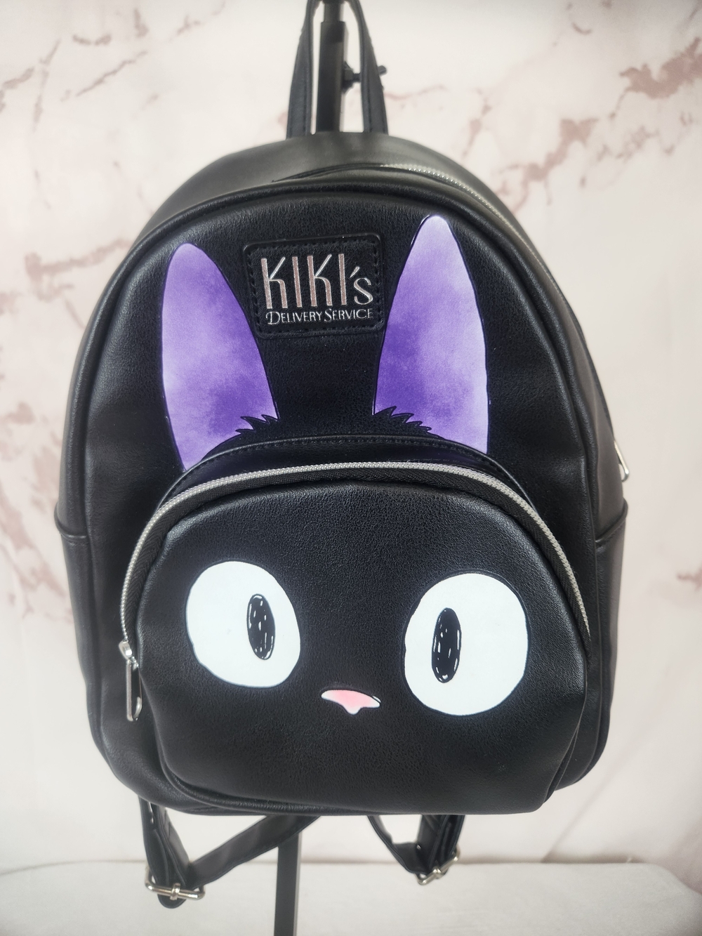 NWOT Rare Loungefly KIKI's Delivery Service Black Cat Backpack with Purple Ears